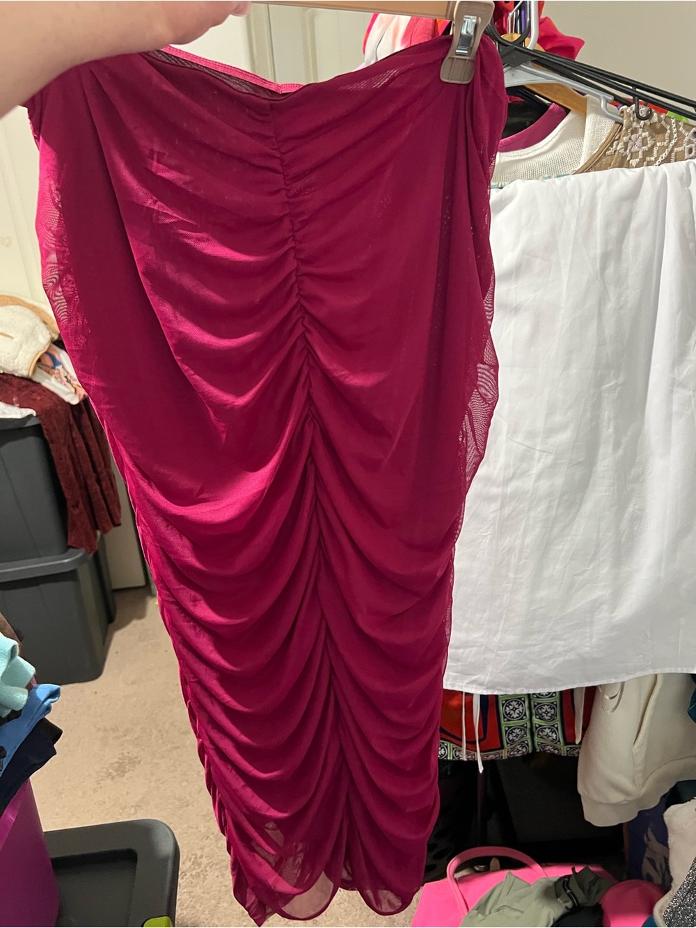 BOLD elements Ruched Berry Midi/Maxi  Skirt - Picture 8 of 12